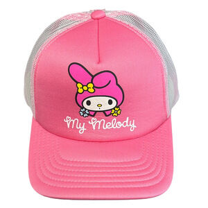 Sanrio My Melody Hello Kitty Pink Trucker Hat with Snapback NWT